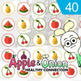 Conexión saludable de manzana y cebollín