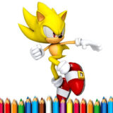 Libro para colorear de Sonic